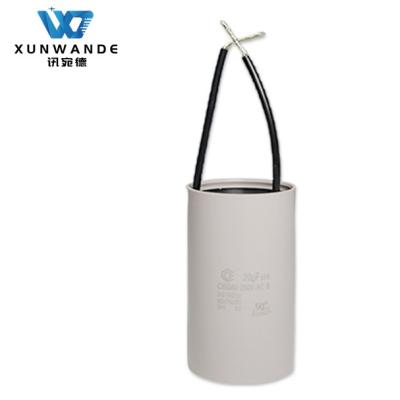 China CBB60 250V 20UF Wechselstromlaufstartkondensator 10000 Stunden Drahtkondensator B-Klasse zu verkaufen