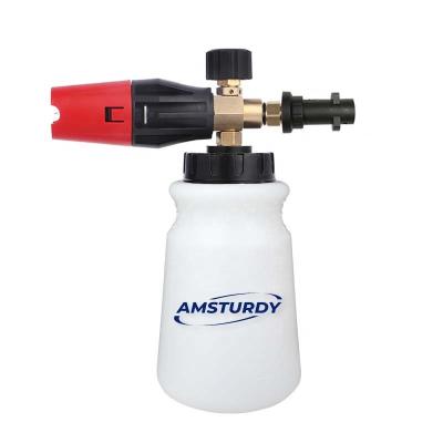 China AMSTURDY FC14T Premium Wide Neck Car Wash Adjustable Adjustable Neck Foam Spray Cannon Snow Pressure Washer K2 K3 K4 K5 K6 K7 Hi for sale