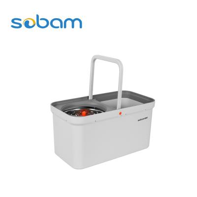 China Sustainable Sobam home cleaning products hands free turbo microfibre mop and bucket set for sale