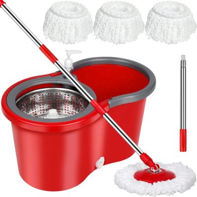 China Sustainable Sobam Wholesale Mop Bucket Set Magic Mop Wringer Bucket Household Cleaning 360 Rotating and Spinning Mop and Bucket for sale