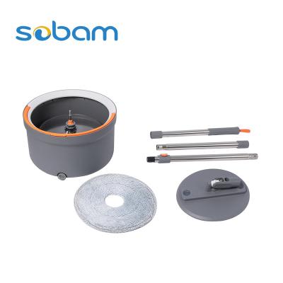 China Sustainable Sobam Mop and Bucket Set with microfibra Replaceable Mop Pads for sale