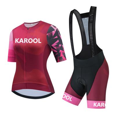 China 2021 Antibacterial Women Cycling Jersey Set Summer Ladies Cycling Clothing Girl Bicycle Bib Shorts Cycling Clothes Mtb Pants Suit Sport Wear for sale