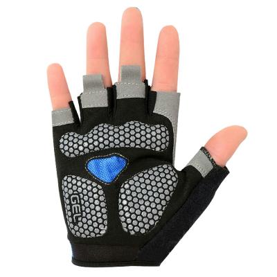 China Half Finger Cycling Gloves Custom Breathable Gel Protection Knit Gloves Outdoor Sport Gloves for sale