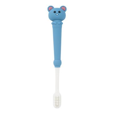 China Home Eco cartoon quality manual silicone custom kids soft bristles toothbrush custom logo oem for sale