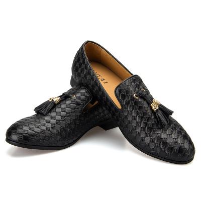 China Cushioning Men's Leather Shoes Mens Tassel Dress Loafer Shoes Casual Loafer Smoking Shoes Slip On for sale