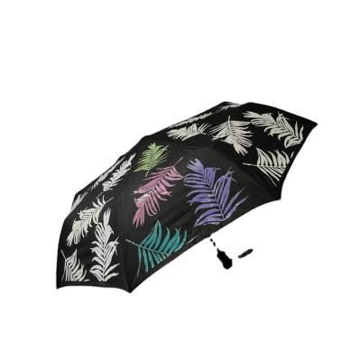 China 21inch Minimalist Umbrella 3 Fold Pocket Umbrella With Printing Umbrella Change Color When Wet for sale