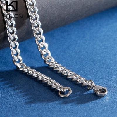 China KALEN FASHIONABLE 316L Steel 5mm Large Curb Around Chain Necklace for sale