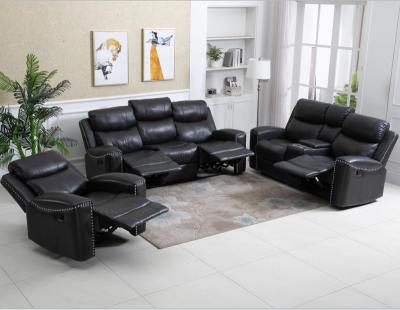 China Living Room Extended Sofa Sets Hot Selling Factory Air Extended Furnished Leather Modern Synthetic Leather European Style for sale