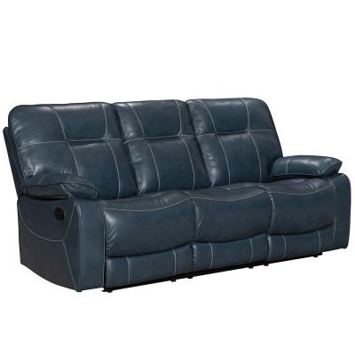 China ECO PU Reclining Living Room Furniture Set Modern Custom LEATHER AIR Leather Sectional Sofa With Recliner Italian for sale