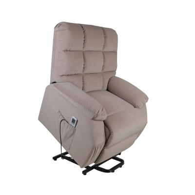 China Luxury Reclining Fabric LCD 8point Control Massage Heat Soft Lift Up Chair For Elderly Recliner Sofa for sale