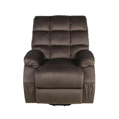 China 8point control lcd fabric luxury brown color massage chair lift soft heat recliner sofa for sale