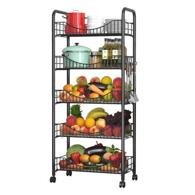 China Multifunctional Stable Open Floor Kitchen Structure Household Sundries Rack Storage Rack for sale