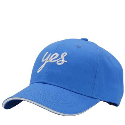 China JOINT Wholesale 5panel Structured Buckle Metal Custom Design Embroidery Logo Dad Baseball Hats Caps 3D Scale Fabric Sky Blue for sale