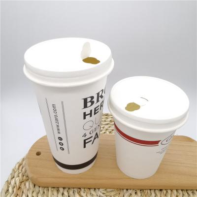 China Biodegradable Custom Logo Printing Coffee Cup Disposable Paper Biodegradable Paper Cups With Lid Paper Cover for sale