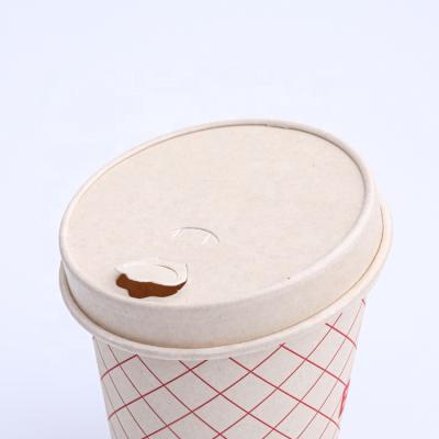 China Biodegradable Single Wall Paper Coffee Cup With Lids Printed Disposable Bamboo Customized Logo Style Packaging Color Feature Eco Material for sale