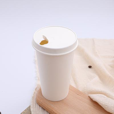 China 100% Biodegradable Biodegradable White Paper Cups With Lid Paper Cover Disposable Paper Coffee Cup for sale