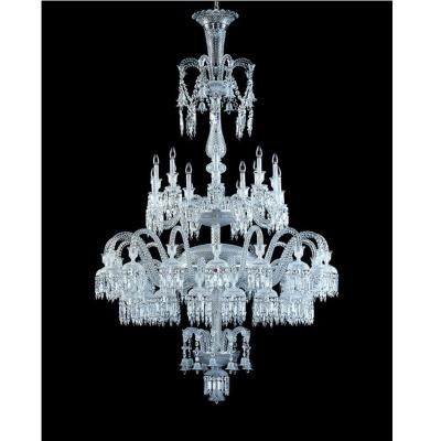 China Luxury Modern Custom Chrome Keyming Chandelier For Shopping Mall Event Wedding Decoration Bacarat Crystal Chandelier for sale