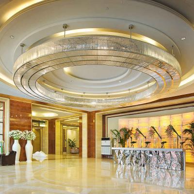 China Modern Design Extra Large Modern Ring Crystal Chandeliers For Hotel for sale