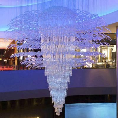 China Modern multi color chihuly hotel foyer brown glass chandelier for sale