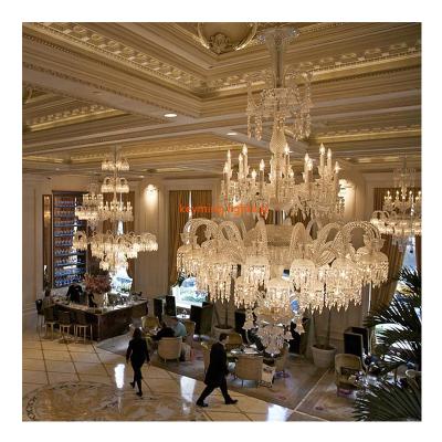 China Modern Custom Hotel Lighting Chrome Large Baccarat Crystal Chandelier for sale