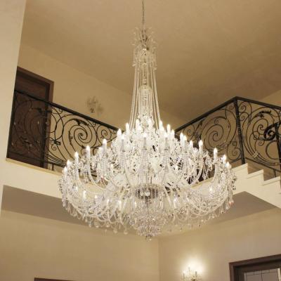 China Modern Modern Villa Decoration Glass Arm Crystal Chandelier for sale