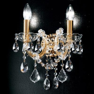 China The Modern Hotel Elegant Gold Sconce Wall Lamp Modern Leaded Crystal Wall Light for sale