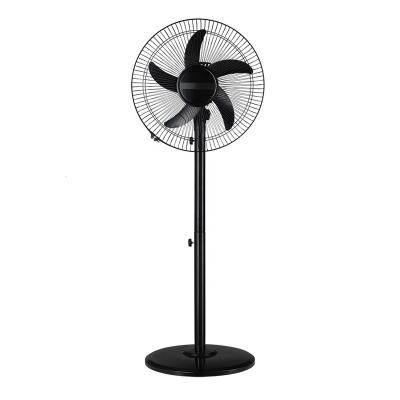 China High Efficiency Household Electric Portable Fan Shaking Head 16 Inch Strong Wind Stand Fan With Black Stable Round Base for sale