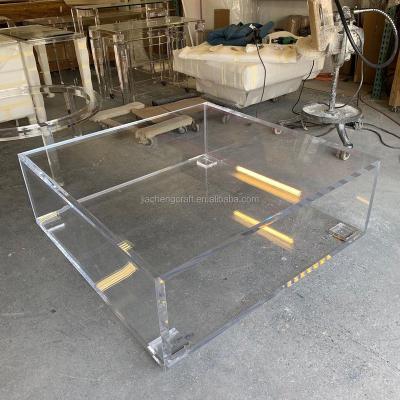 China Wedding Jiacheng Table Furniture Coffee Table Transparent Acrylic Display Customized Size For Home for sale