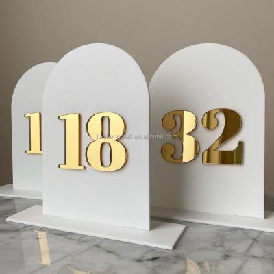 China Wedding Acrylic Number Card Jiacheng Wedding Decoration Table Acrylic Signs for sale