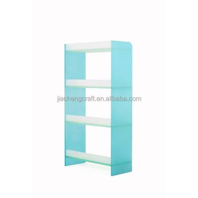 China Jiacheng Marriage Customized Book Shelves Blue Acrylic Luxury Modern Office Shelf Simple Bookcases for sale