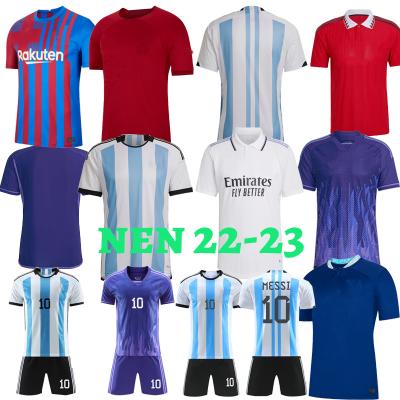 China Shirts & New Team Football Uniform Customized Cheep National Soccer Jersey Tops Set MESSI Top Quality Football Jersey for sale