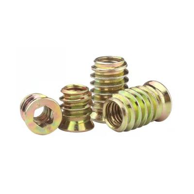 Chine Heavy Industry Color Galvanized Furniture Wood Insert Nut Threaded Inserts Nut For Wood Furniture à vendre