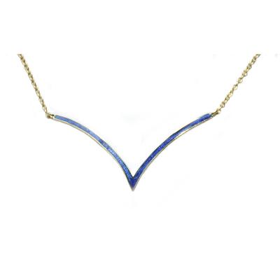 China 2022 FASHIONABLE Personalized Enamel Color Gradient Star Sky Blue Trendy Necklace for sale