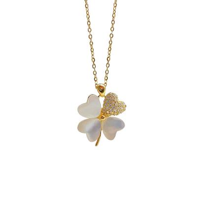 China FASHIONABLE Women's Series Four Leaf Clover Summer Simple Temperament Clavicle Pendant Necklace for sale