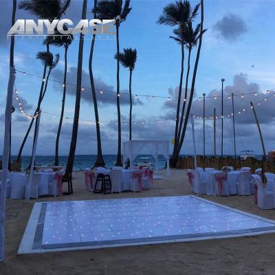 China Best Selling Red Starlight 40x40ft Event and Wedding Movable Sports Center Wireless Led Dance Floor for Wedding Rentals for sale