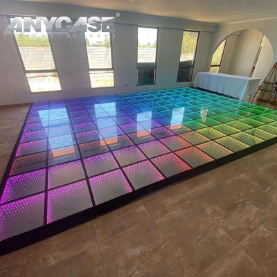 China Event and Wed White ANYCASE 110V-220V Original Design Quickly to Assemble 3D Dance Party Mirror Dance Floor for sale