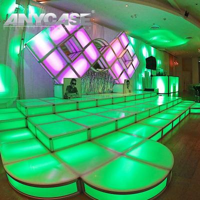 China Events Original Design RGBW 1year Warranty Light Banquet Hall Led Magnetic Dance Floor LED Stage for sale