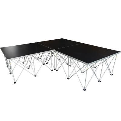 China 1x2m Portable Mobile Stage Platform With Folding Risers Support OEM 4x4ft for sale