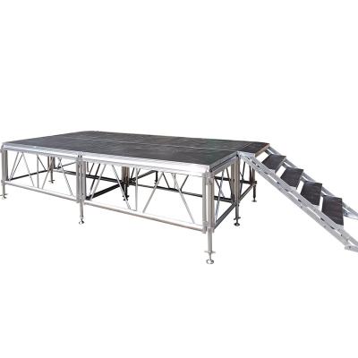 China Wooden Adjustable Aluminum Stage Platform Podium Stage Professional Audio Aluminum For Sale 4x4ft for sale