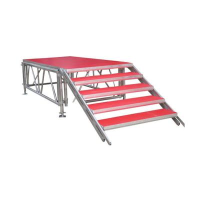 China Indoor And Outdoor Aluminum Movable Stage Event Aluminum Frame With Red Carpet Platform 4x4ft for sale