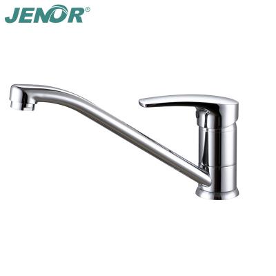 China High Quality Single Lever Long Spout Thermostatic Faucets Hot And Cold Water Brass Gooseneck Sink Kitchen Faucet Handmade for sale