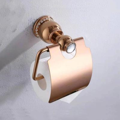 China Stainless Steel Toilet Paper Holder Rose Gold Bathroom Tissue Roll Dispenser Sanitary Tissue Roll Holder Stainless Steel Toilet Paper Holder Ware Factory for sale