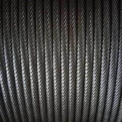 China Rope 19x7 ungalvanized steel wire rope for sale