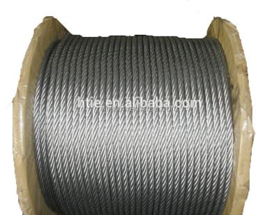 China Construction galvanized steel wire rope 6mm 6*19+iwrc for sale