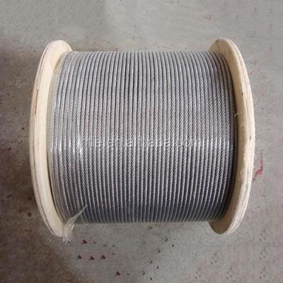 China Rope Zinc Coated Galvanized Steel Wire Rope 6*19 IWRC 6*36 for sale