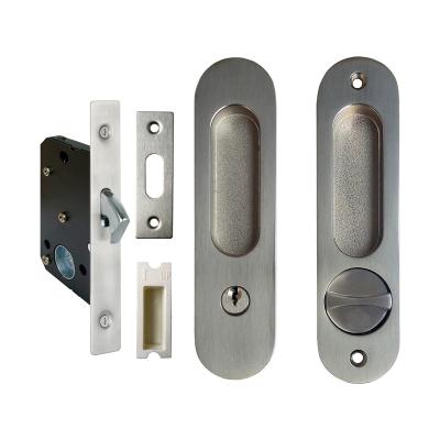 China Factory Zinc Alloy Interior With Key Wooden Door Hook Lock Slide Door Handle Locks for sale