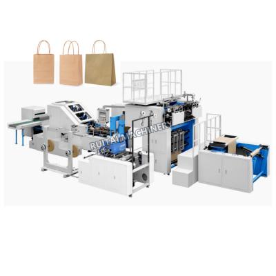 China Automatic Square Bottom Carry / Handle Paper / Kraft Bag Making Machine-Twist Handle Paper Bag for sale