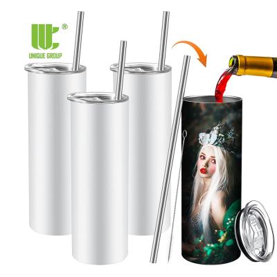 China Wholesale 20oz Blank Sublimation Tumbler Stainless Steel Double Workable Straight Lean Wall Insulated Tumbler for sale