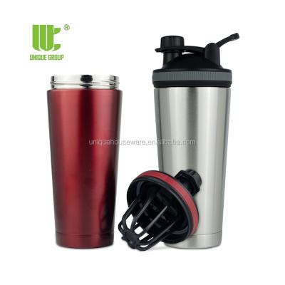 China New 750ml Multiple Viable Single Group Colors Available Double Walled Vacuum Stainless Steel Protein Shaker for sale