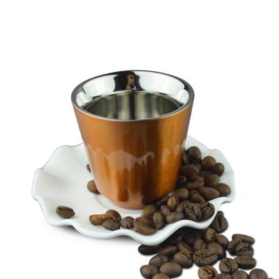 China Sustainable Single Group 80ml 160ml Stainless Steel Espresso Higher Quality Coffee Mug for sale